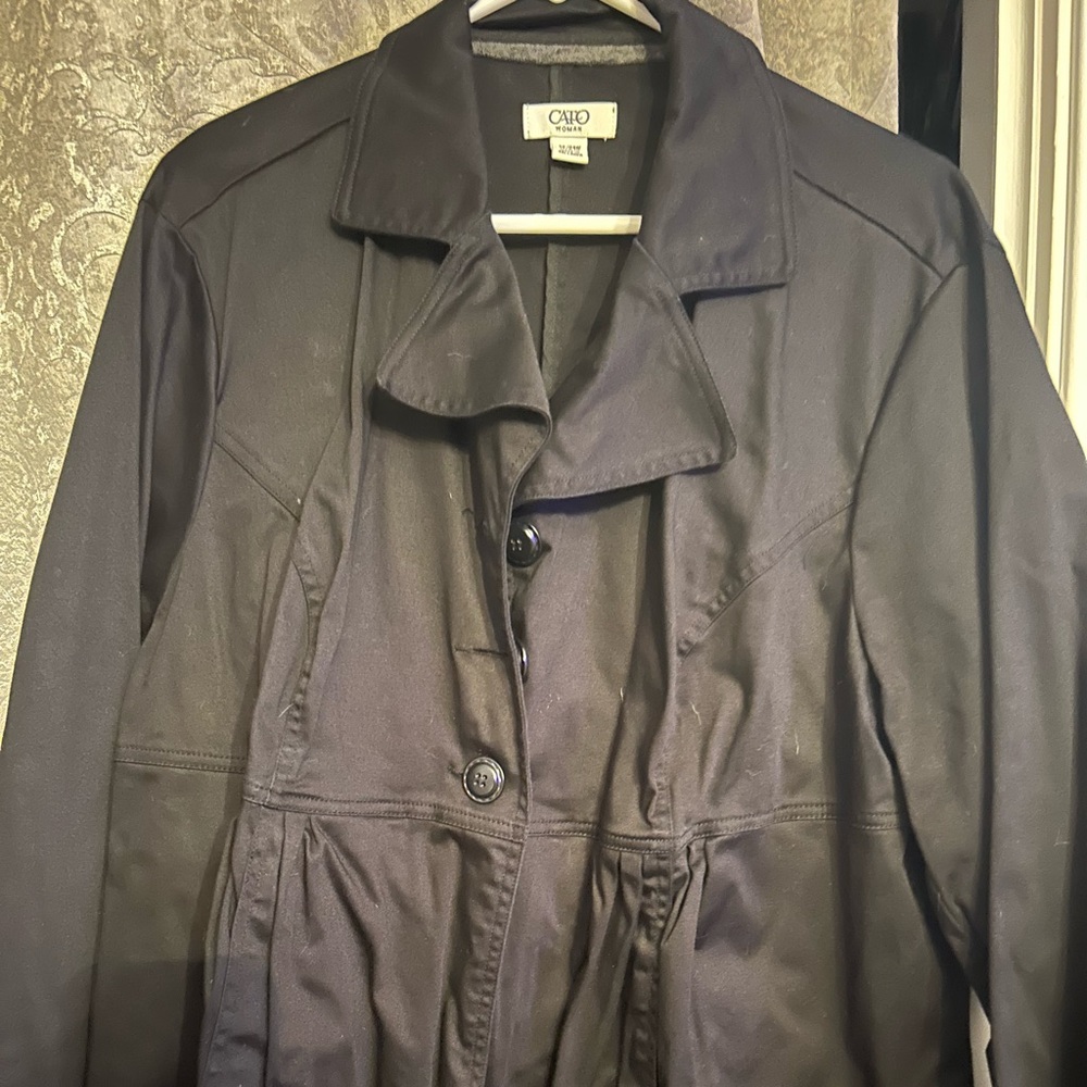 Cato Women's Elegant Black Trench-style short jacket